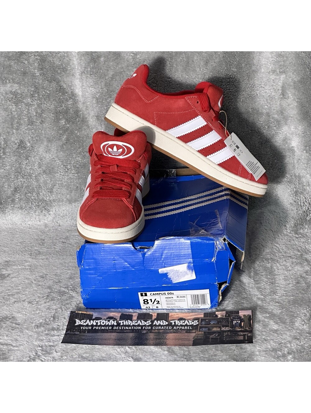 adidas Men’s 8.5/Women’s 10 Campus 00s Better Scarlet Cloud White Red H03474 NEW
